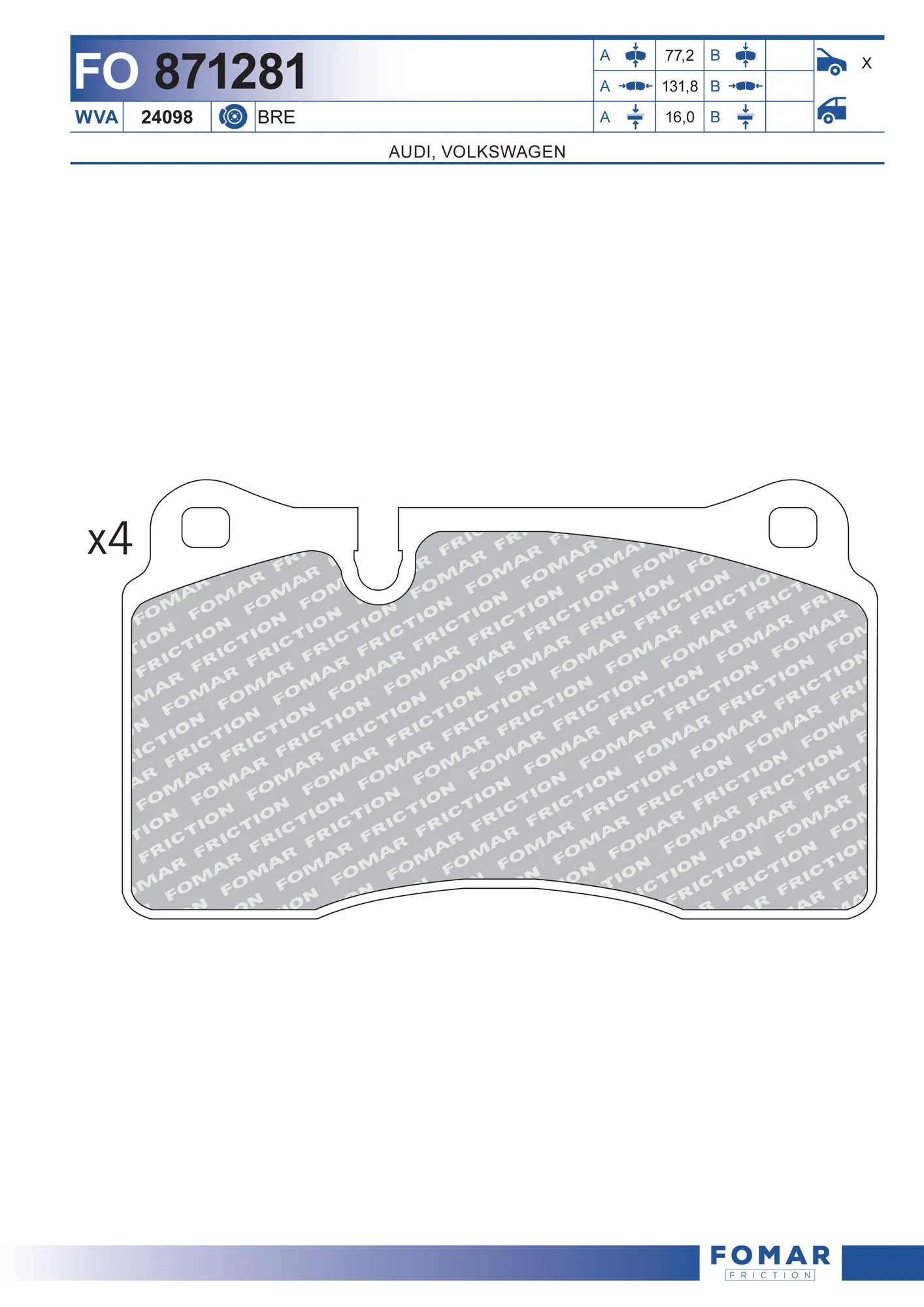 Brake Pad Set, disc brake